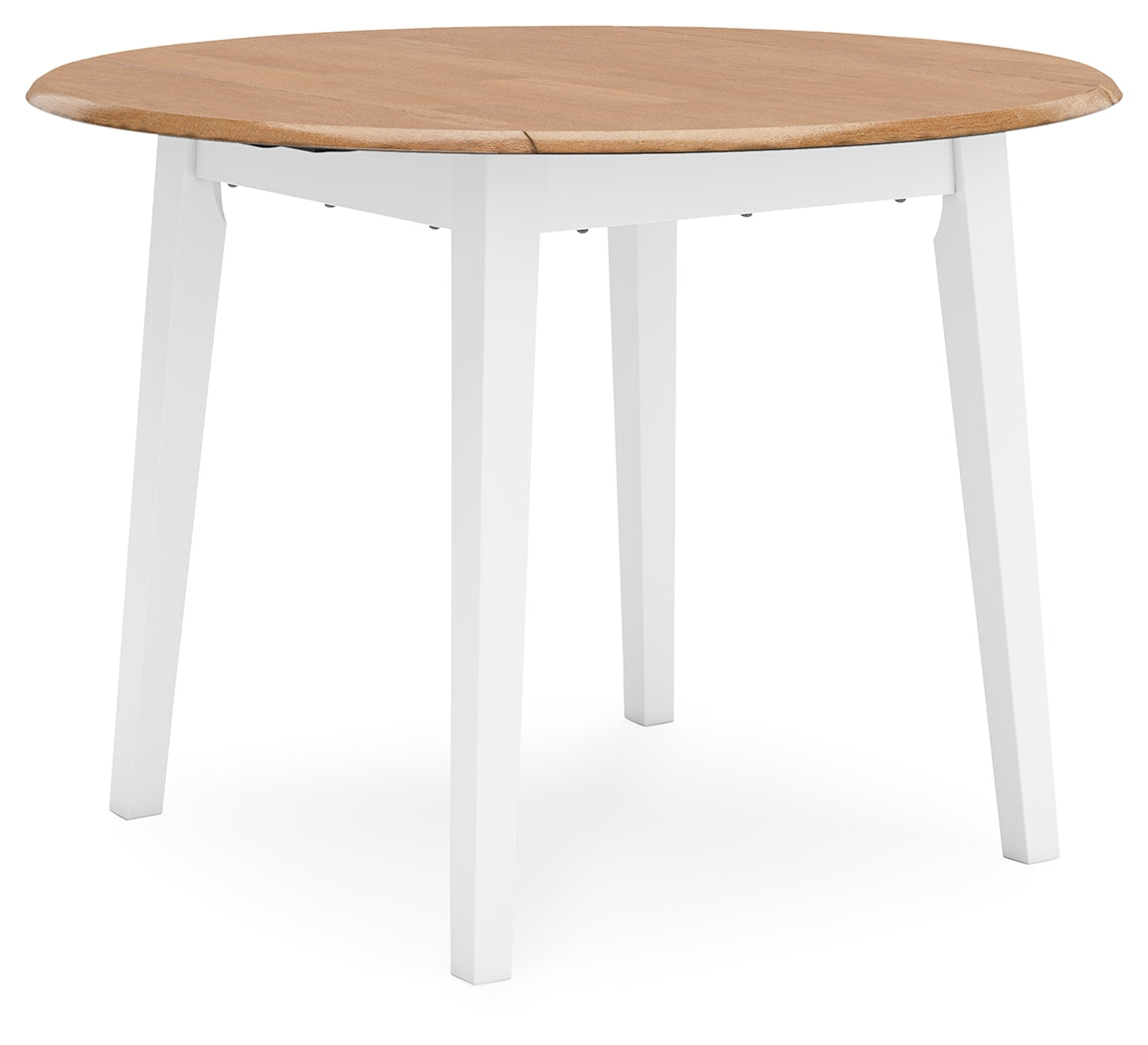 Gesthaven Natural/White Dining Drop Leaf Table - Ornate Home