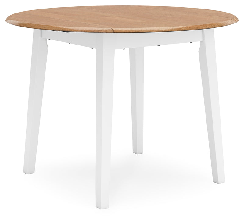 Gesthaven Natural/White Dining Drop Leaf Table - Ornate Home