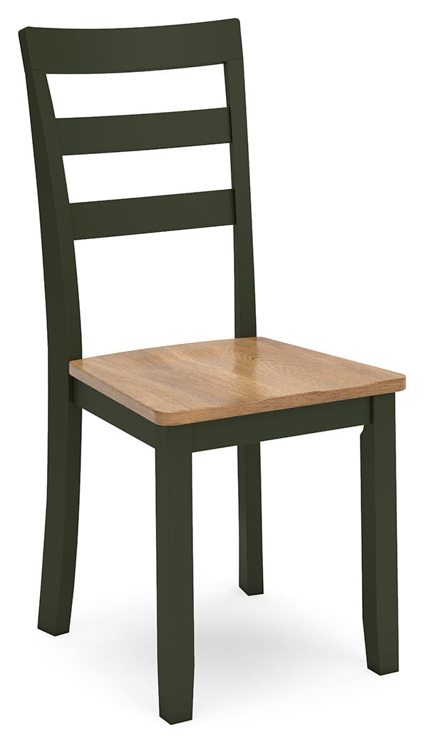 Gesthaven Natural/Green Dining Chair (Set of 2) - Ornate Home