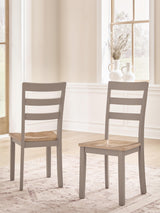 Harperfeld Natural/Gray Dining Room Side Chair (Set of 2)
