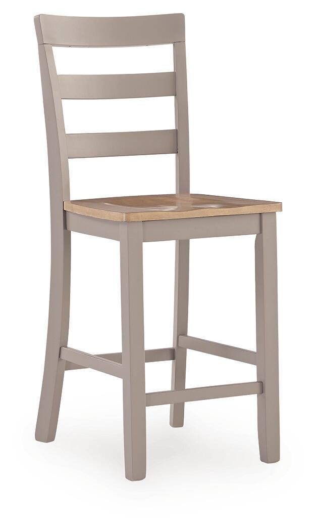 Harperfeld Natural/Gray Barstool (Set of 2)