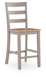 Harperfeld Natural/Gray Dining Table and 4 Barstools (Online Special Price)