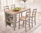 Harperfeld Natural/Gray RECT Dining Room Counter Table