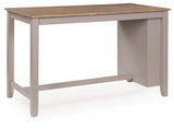 Harperfeld Natural/Gray Dining Table and 4 Barstools (Online Special Price)