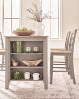 Harperfeld Natural/Gray RECT Dining Room Counter Table