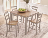 Harperfeld Natural/Gray Counter Height Dining Table and 4 Counter Stools (Online Special Price)