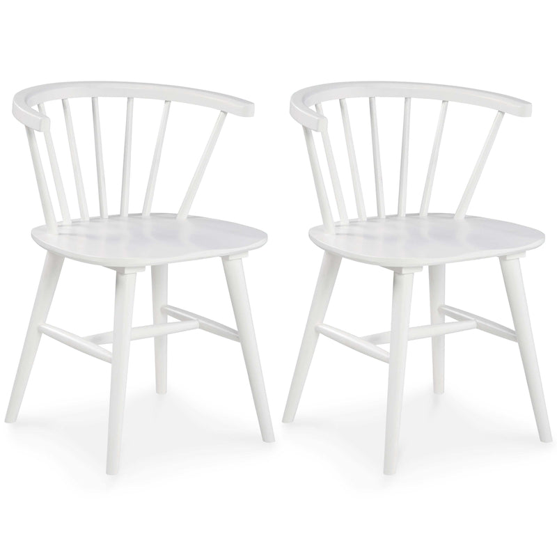 Grannen White Dining Chair (Set of 2) - Ornate Home