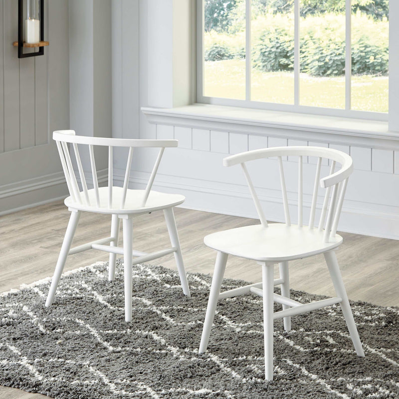 Grannen White & Natural Round Dining Room Sets - Ornate Home