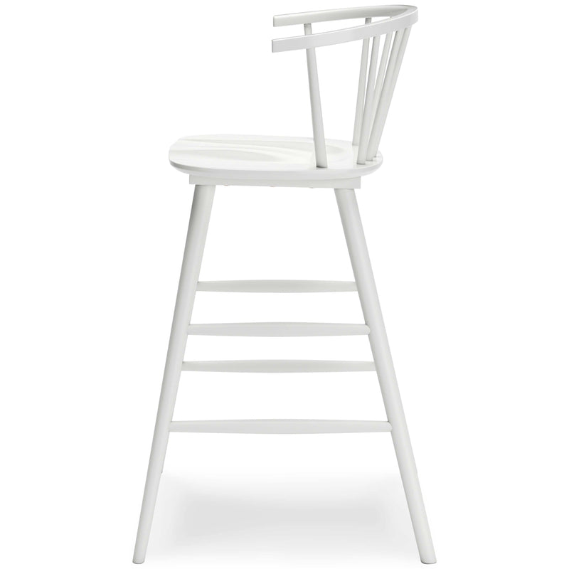 Grannen White Bar Height Chair (Set of 2) - Ornate Home