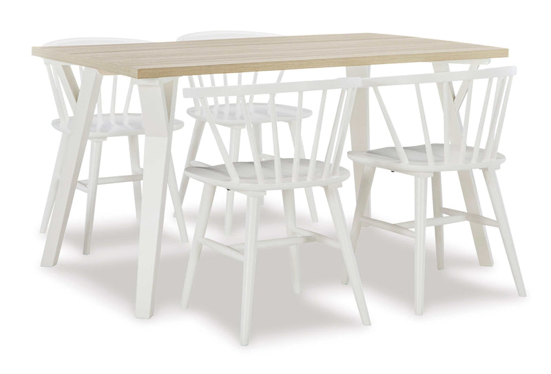 Grannen White & Natural Dining Room Sets - Ornate Home