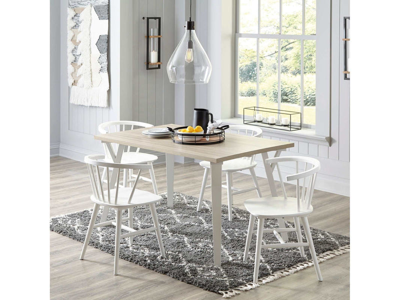 Grannen White & Natural Dining Room Sets - Ornate Home