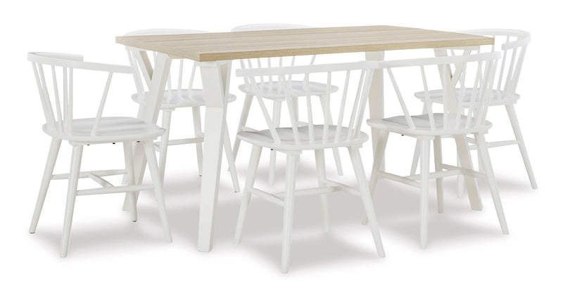 Grannen White & Natural Dining Room Sets - Ornate Home