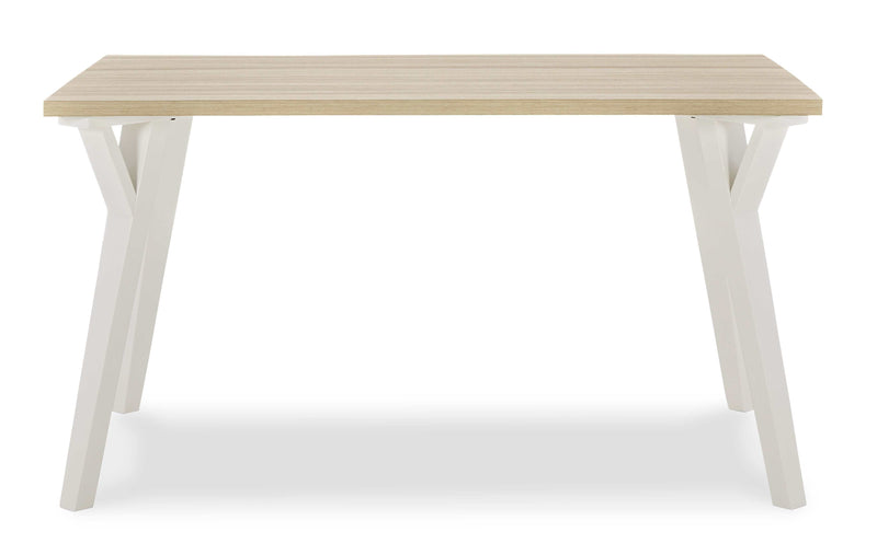 Grannen White & Natural Dining Table - Ornate Home