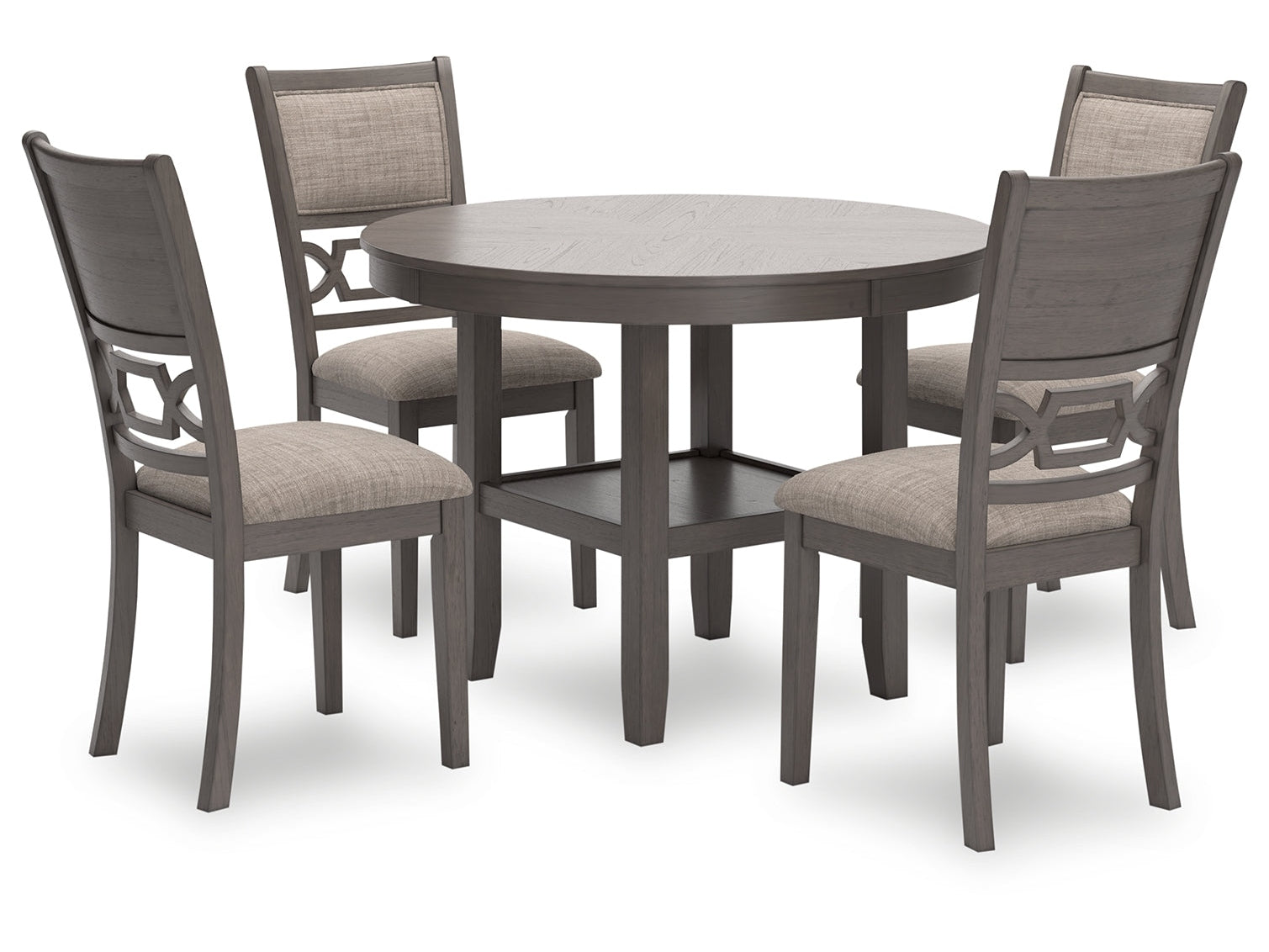 Wrenning Gray Dining Table and 4 Chairs (Set of 5) - Ornate Home