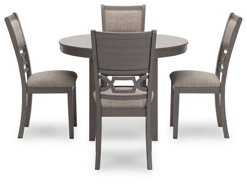 Wrenning Gray Dining Table and 4 Chairs (Set of 5) - Ornate Home