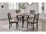 Corloda Black/Gray Dining Table and 4 Chairs (Set of 5) - Ornate Home