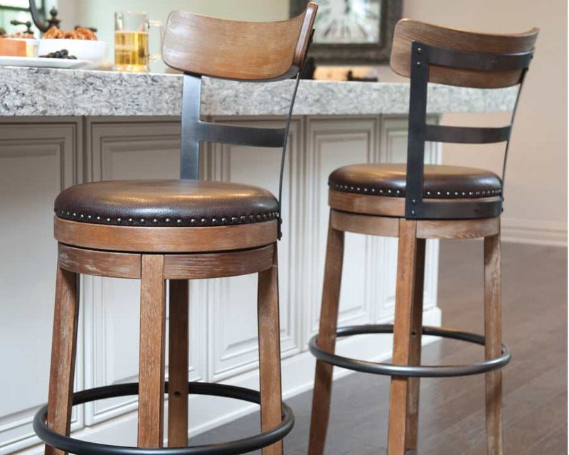 Pinnadel Light Brown Bar Height Bar Chair - Ornate Home