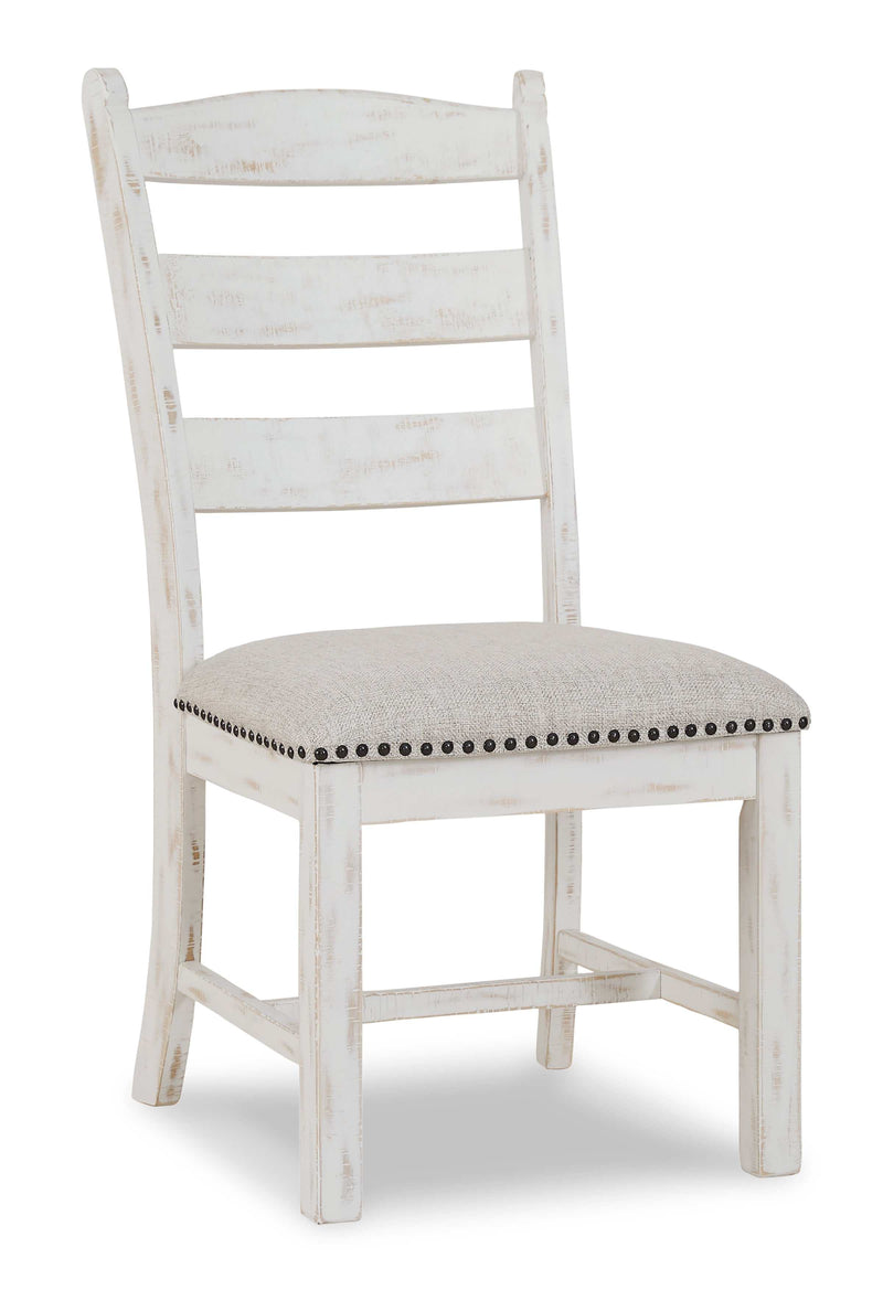 Valebeck Beige & White Dining Side Chair (Set of 2) - Ornate Home