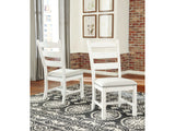 Valebeck Beige & White Dining Side Chair (Set of 2) - Ornate Home