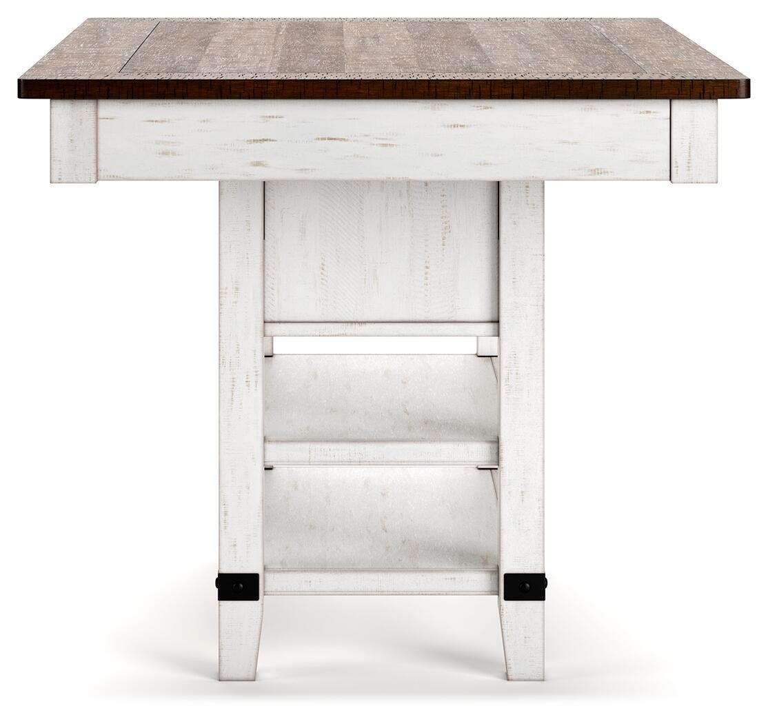 Valebeck White Counter Height Dining Table and 6 Barstools (Online Special Price)