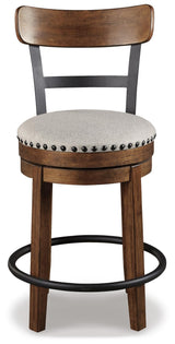 Valebeck White Counter Height Dining Table and 6 Barstools (Online Special Price)