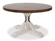 Valebeck White & Brown Round Dining Table - Ornate Home