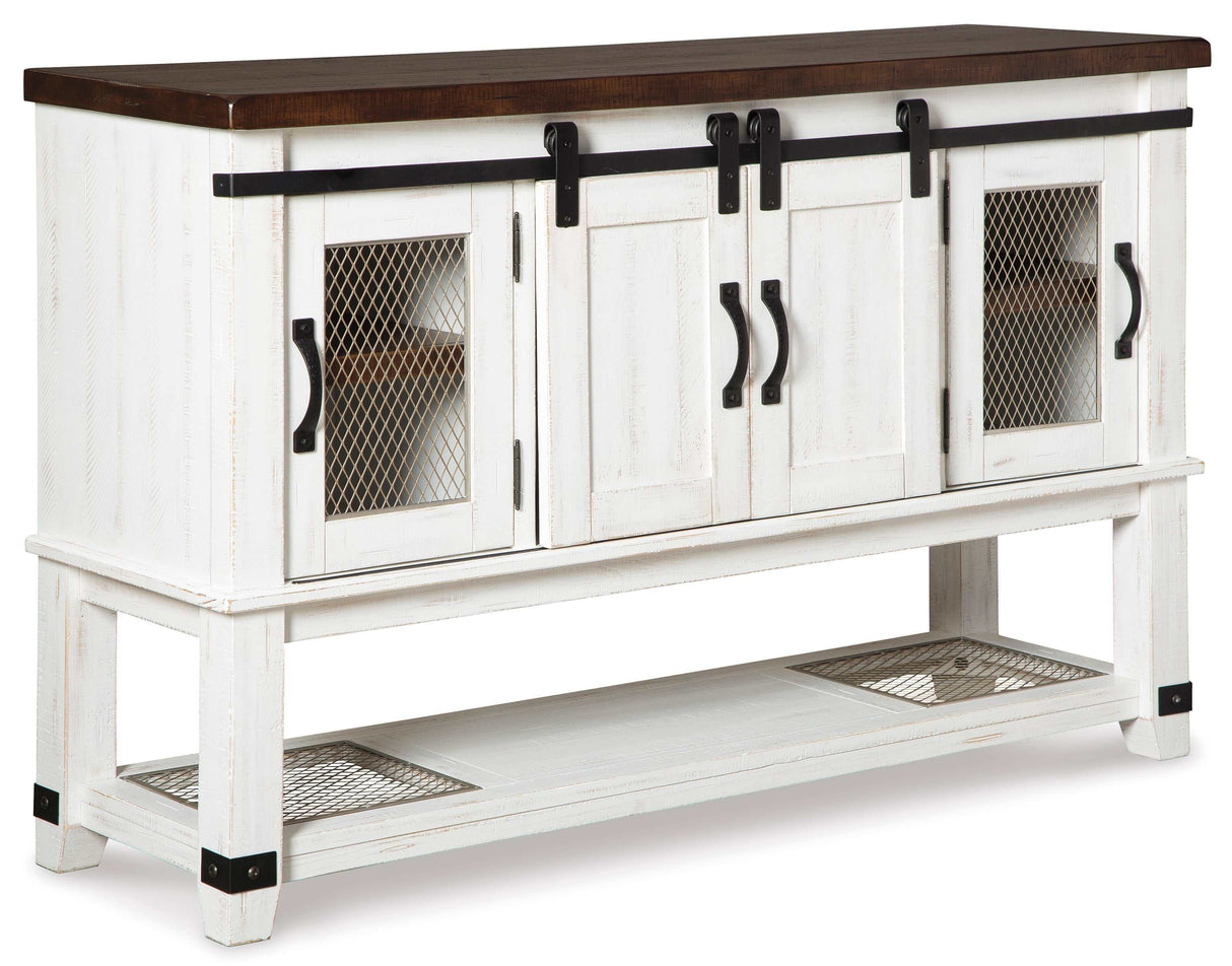 Valebeck White & Brown Dining Server/Sideboard - Ornate Home