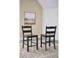 Valebeck Black & Brown Counter Height Bar Chair (Set of 2) - Ornate Home