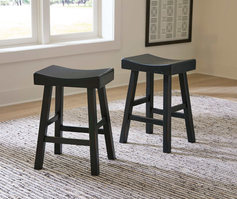 Glosco Black Counter Height Bar Stool (Set of 2) - Ornate Home