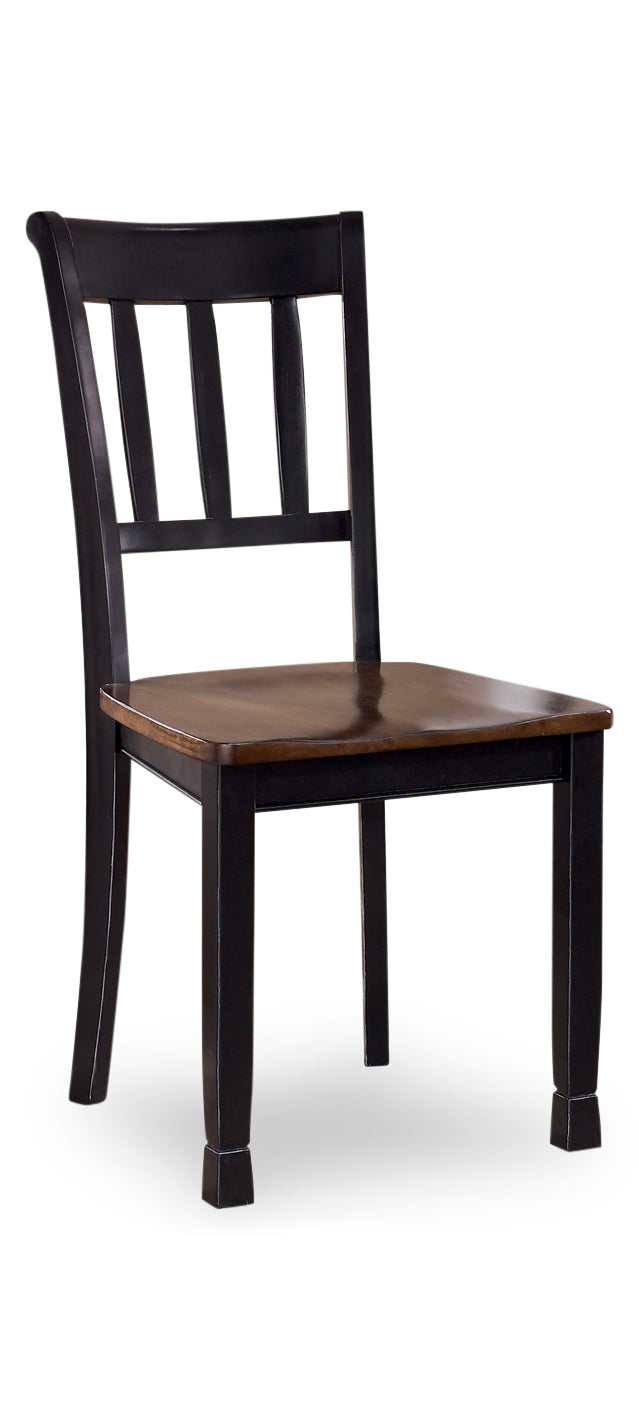 Owingsville Black/Brown Dining Room Chair (Set of 2) - Ornate Home