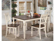 Whitesburg Brown/Cottage White Dining Room Set / 5pc - Ornate Home