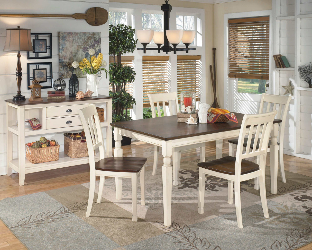 Whitesburg Brown/Cottage White Dining Room Set / 5pc - Ornate Home