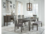 (Online Special Price) Hallanden Gray Dining Room Set / 6pc - Ornate Home