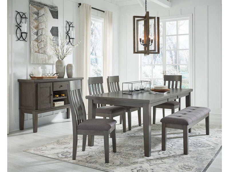 Hallanden Gray Dining Room Set / 6pc - Ornate Home