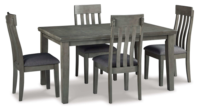 (Online Special Price) Hallanden Gray Dining Room Set / 5pc - Ornate Home