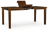 Ralene Medium Brown Counter Hight Dining Table and 6 Barstools (Online Special Price)