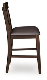 Haddigan Dark Brown Counter Height Extension Table and 8 Barstools