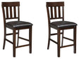 Haddigan Dark Brown Counter Height Bar Chair (Set of 2) - Ornate Home