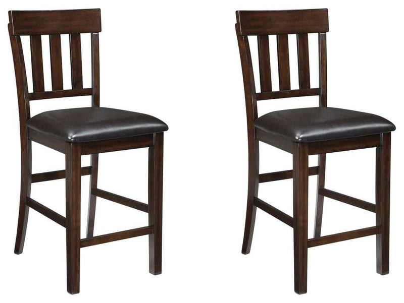 Haddigan Dark Brown Counter Height Bar Chair (Set of 2) - Ornate Home