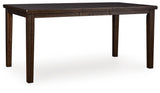 Haddigan Dark Brown Counter Height Extension Table and 8 Barstools