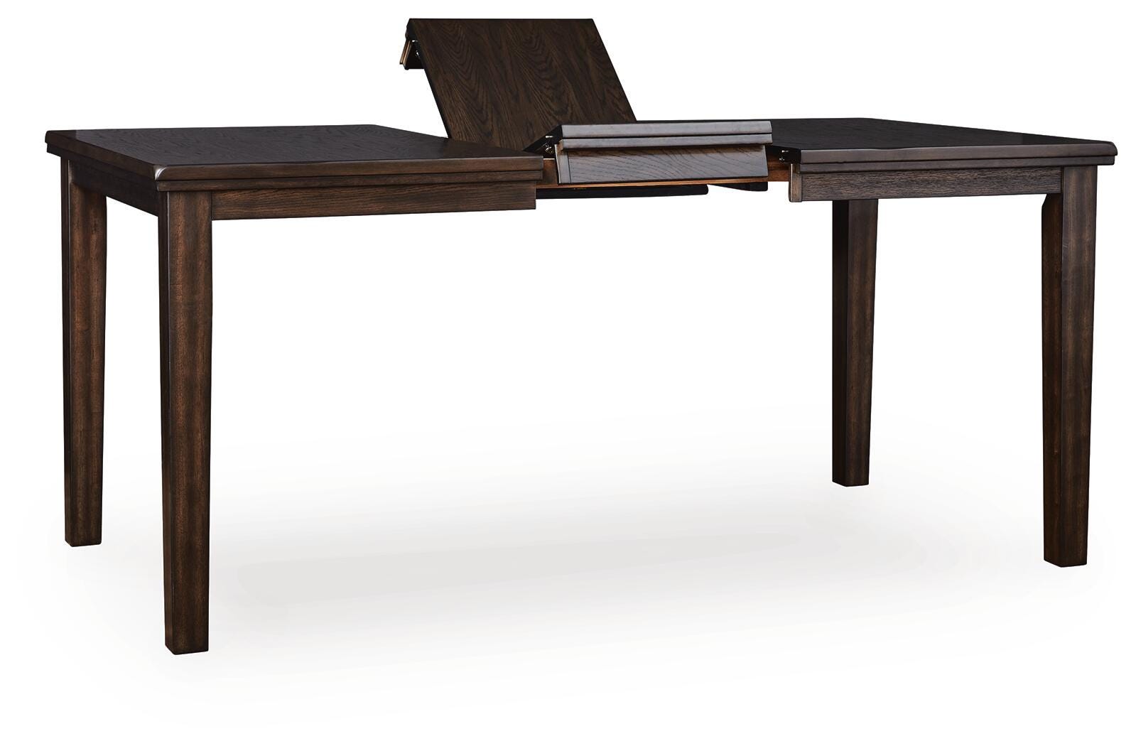 Haddigan Dark Brown Counter Height Dining Table and 6 Barstools