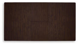 Haddigan Dark Brown Counter Height Dining Table and 6 Barstools