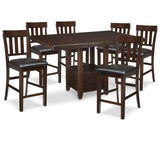 Haddigan Dark Brown Counter Height Dining Room Sets - Ornate Home