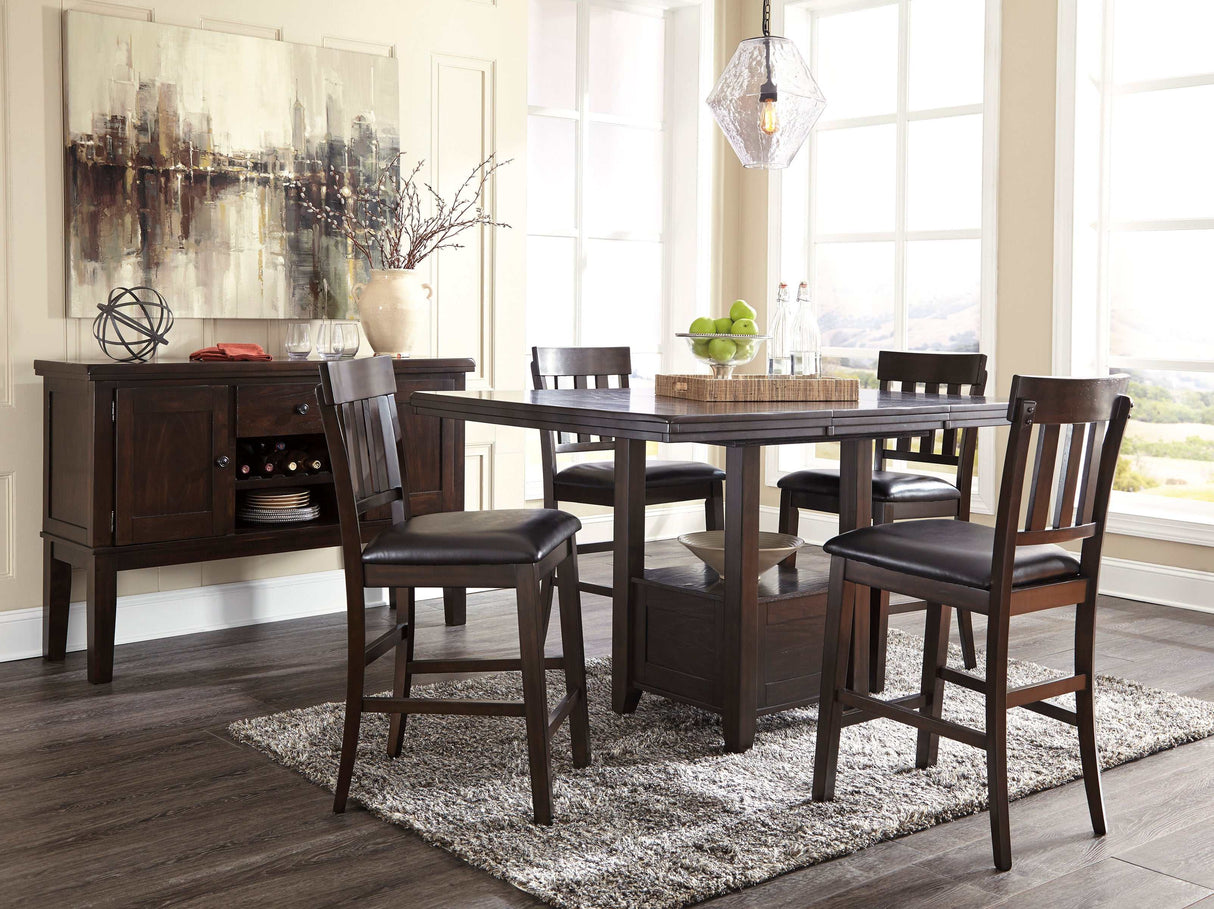 Haddigan Dark Brown Counter Height Dining Room Sets - Ornate Home