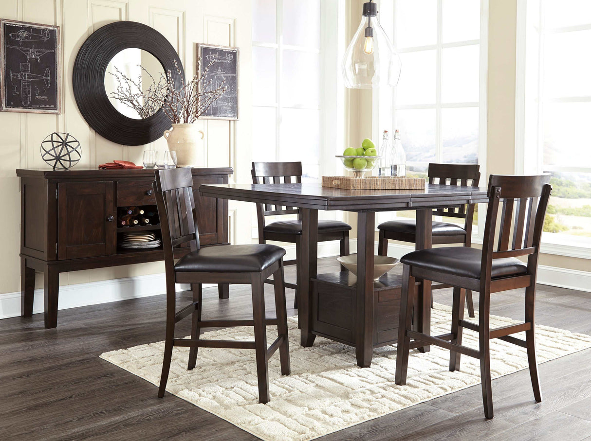 Haddigan Dark Brown Counter Height Dining Room Sets - Ornate Home