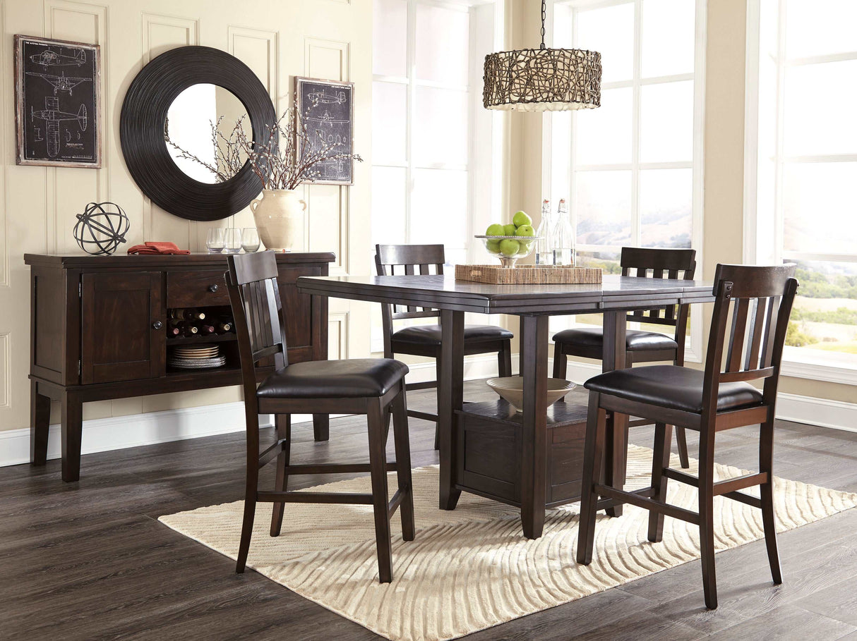 Haddigan Dark Brown Counter Height Dining Room Sets - Ornate Home