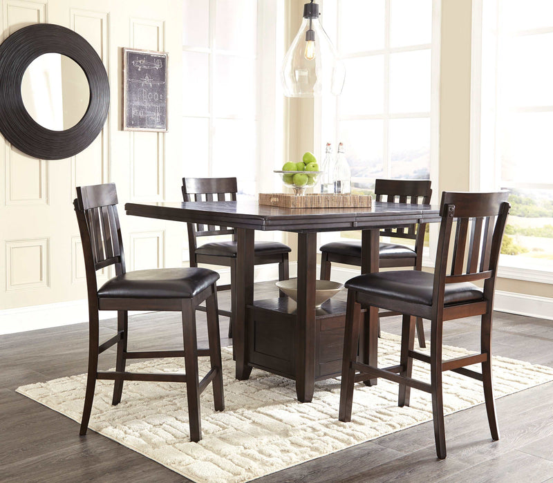Haddigan Dark Brown Counter Height Dining Room Sets - Ornate Home