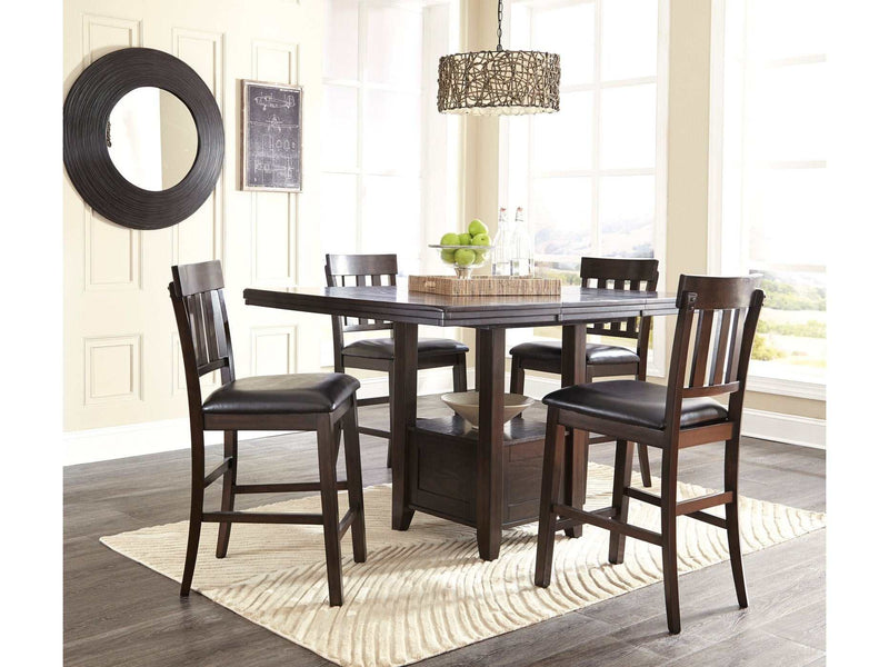 Haddigan Dark Brown Counter Height Dining Room Sets - Ornate Home