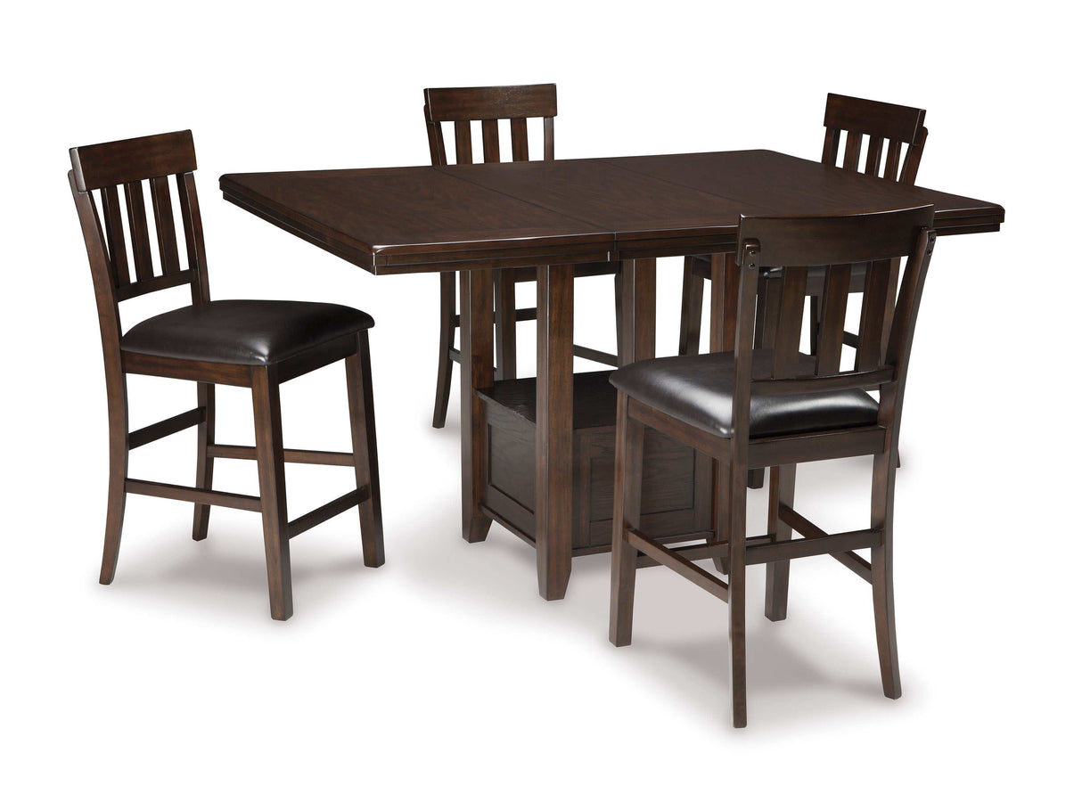 Haddigan Dark Brown Counter Height Dining Room Sets - Ornate Home