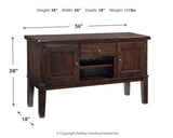 Haddigan Dark Brown Dining Server/Sideboard - Ornate Home